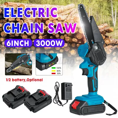3000W 88VF Cordless 6'' Electric Chainsaw Wood Cutting Saw Cutter For Makita18V • $34.49