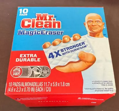 Mr. Clean Magic Eraser 10 Pads Extra Durable 4x W/ Durafoam Brand New Sealed • $15