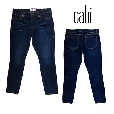 Cabi Jeans Sz 14 The Skinny Jean Dark Gallery Wash Style 4150 Casual Career EUC • $30