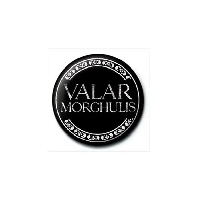 Game Of Thrones Valar Morghulis Faceless Men Pin Badge Button Brooch Official • £1.95