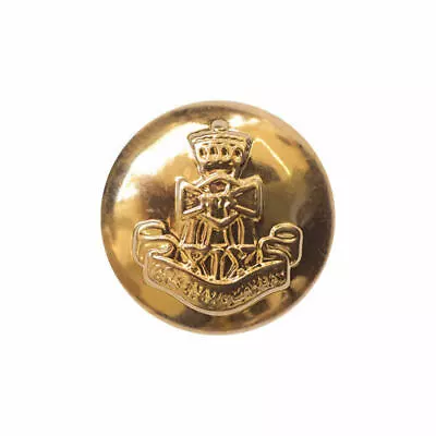 Round Gold Domed Military Blazer Buttons - Green Howard Crested Insignia - Shank • £70.49