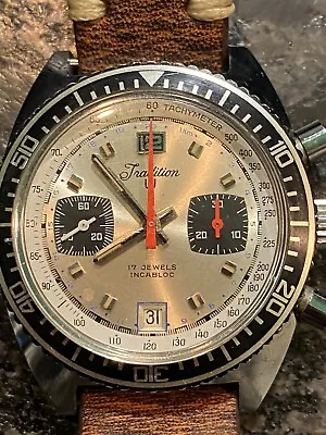 Vintage Tradition Chrono Diver Valjoux 7734 Chronograph Watch • $700