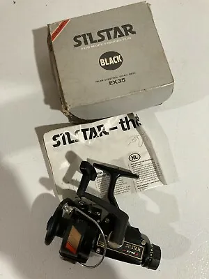 Vintage Silstar EX35 Black Spinning Fishing Reel 5.2:1 Korea NIB • $17.95