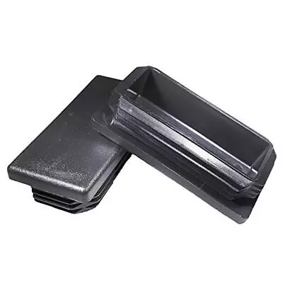 Prescott Plastics 1 1/2 X 3 Inch Rectangle Black Plastic Plug End Cap (4) • $12.95