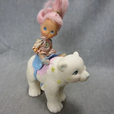 Vtg Hasbro Moon Dreamer Doll Riding Ursa White Bear REPAIRED Neck • $74.99