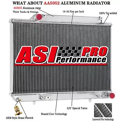 2 Rows Radiator Fit 1986-1991 1987 Mercedes-Benz 300SDL&350SD&350SDL Diesel • $144.95