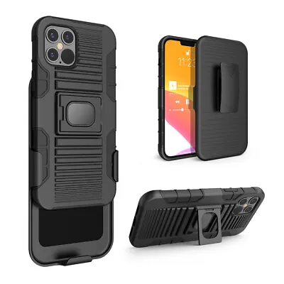 Case For Apple IPhone 12 Pro Max Case With Temper Glass Holster Belt Clip Magnet • $8.99