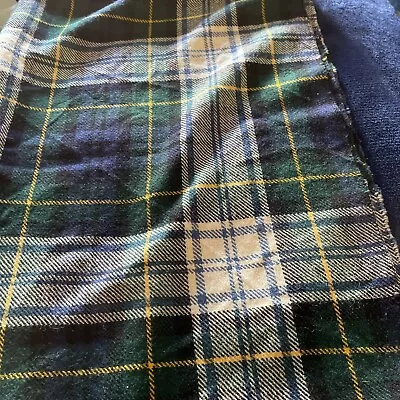 MACINTYRE WOOL BLANKET THROW CAMPER VAN -green Tartan • £16