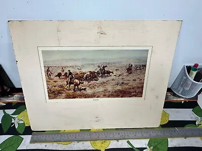 The Round Up By Charles Marion C.M. Russell Western Giclee Art Print • $13.54