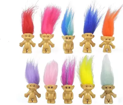 10PCS Mini Troll Dolls PVC Vintage Trolls Lucky Doll Mini Action Figures 1.2  C • $12.99