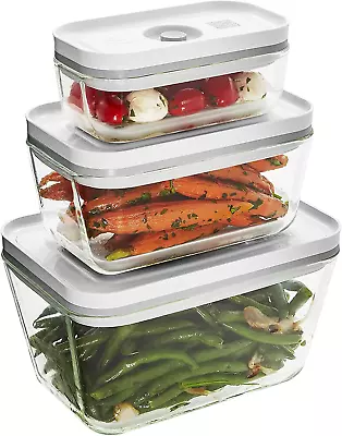 ZWILLING Fresh & Save 3-Pc Glass Food Storage Meal Prep Container Assorted ... • $16.45