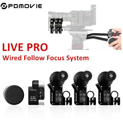 PDMOVIE LIVE PRO Wired Follow Focus Lens Control System Movie Hand Wheel Motor • $1129