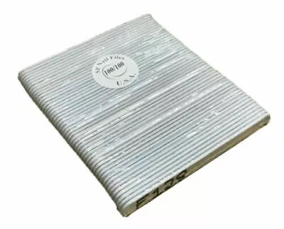 Professional Acrylic Nail File 100/100 Grit Zebra 7  Pack Of 50 • $14.95