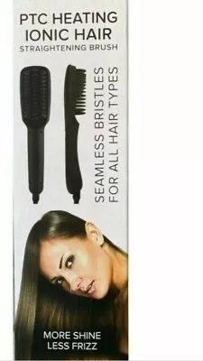 PTC Heating Ionic Hair Straightening Brush New In Box • £7