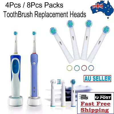 $8.99 • Buy 4/8pcs Electric Toothbrush Replacement Heads Refill For Oral-B Compatible Brush 