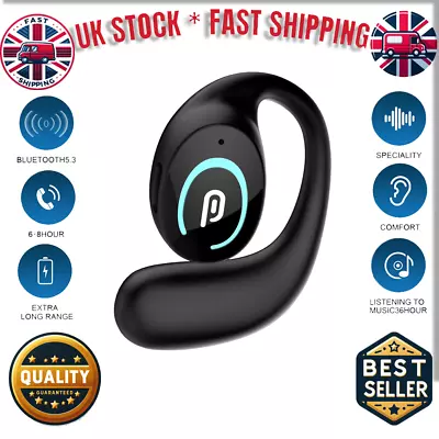 Open Ear Bluetooth Headset Air Conduction Headphones Wireless Earphones Sports • £8.48