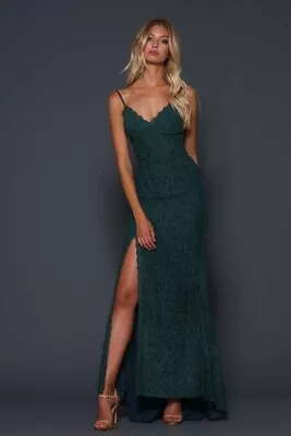 Elle Zeitoune Giovanna Formal Dress In Emerald Size 6 • $69.95