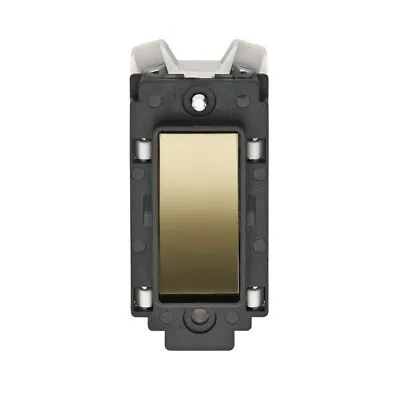 Crabtree 4535/6PB Intermediate Grid Light Switch - Polished Brass Black Trim • £11.50