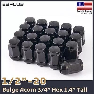 20 Pc Volvo Lug Nut 1/2-20 Black 1.4  Fit 1966-75 140/1974-93 240/1974-82 260 • $19.99