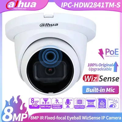 New！Dahua 8MP IPC-HDW2841TM-S IR Fixed-focal  Eyeball WizSense IP Camera 4k MIC • $109.25
