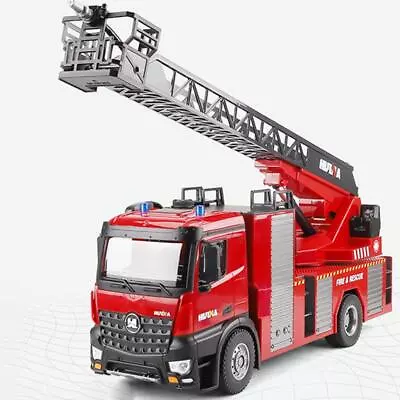 HUINA 1/14 Scale 561 2.4G Sprayable Scaling Ladder Fire Truck Tractor RC Model • $88.97
