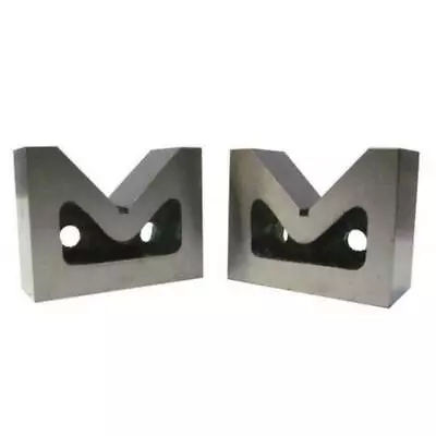 Vee Blocks 5  Matching Pair 125 X 75 Mm - Cast Iron V Block Set • £115.07