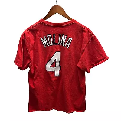 Yadier Molina St. Louis Cardinals Majestic T-Shirt Jersey Men’s Large • $9.99