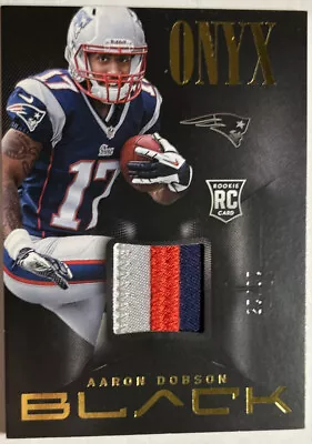 2013 Panini Black Onyx Rookie Materials Prime 10/25 Aaron Dobson Patch Jersey • $9.99