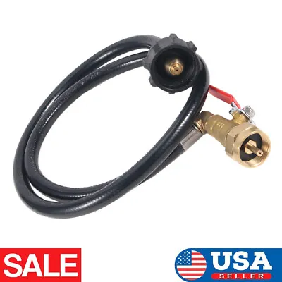 $17.96 • Buy 40in Propane Refill Adapter Hose 350PSI High Pressure Camping Grill QCC1 ON/OFF 
