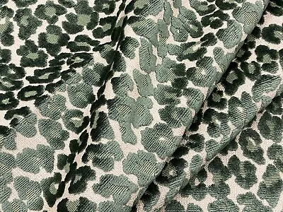 Lee Jofa Epingle Velvet Animal Skin Fabric- Le Leopard / Emerald 2 Yds 2012148.3 • $400