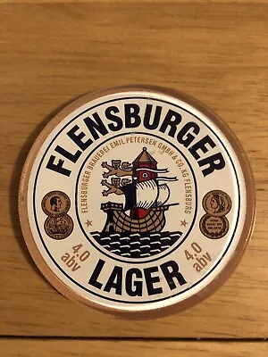 Round 2D Beer Pump Badge Flensburger  German Lager. • £7.25