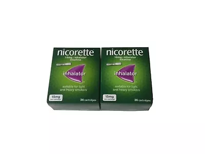 £72.99 • Buy Nicorette Inhalator 15mg 36 Cartridges  X2