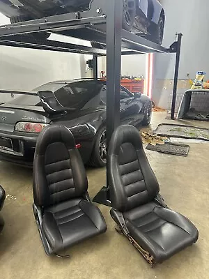 Toyota Supra MK4 Front Seats - Black Leather - LHD - 1993-1996 - FULL ASSEMBLY • $1999.99