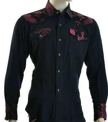 Shrine Goth Gothic Rodeo Tapestry Cowboy Steampunk Wedding Victorian Shirt  • $109