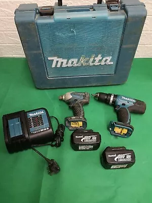 Makita 18V Twin Combi Drill & Impact Driver Twin Pack With 2 X 3Ah Batteries • £125