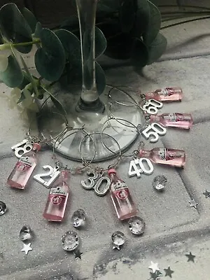 18th 21st 30th 40th 50th 60th Birthday Wine Glass Charm Party Gifts Celebration • £2.99