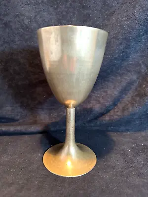 Vintage Solid Brass Wine Water Goblet Made In Korea • $14.99