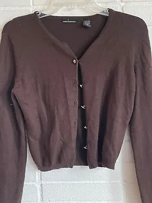 Victorias Secret Moda International Silk Cashmere Brown Cardigan -Size S • $14