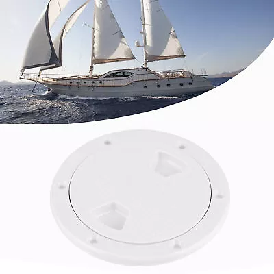 ・4in ABS Deck Plate Round White Anti-UV Corrosion Resistant Screw Out Boat Inspe • $11.35