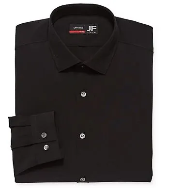 NEW J. Ferrar Ultra Comfort Regular Fit ULTRA Button Down Dress Shirt Black • $18.99