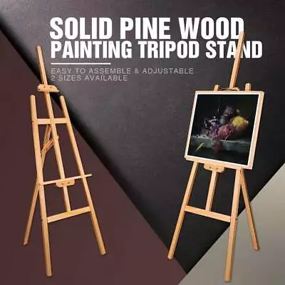 Solid Pine Wood Easel Artist Art Display Painting Shop Tripod Stand Adjustable • $37.99