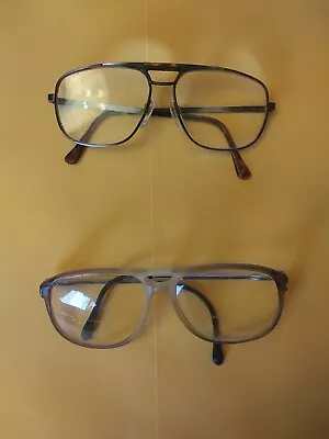 Vintage Lot Of 2 Mens Aviator Style Eyeglasses Brand Unknown • $7.24