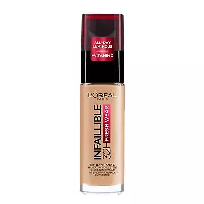 L'Oreal Paris Infallible 32H Fresh Wear Liquid Foundation 200 Natural Linen • £13.99