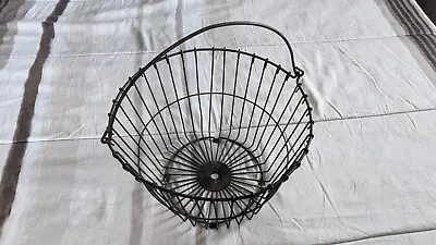 Antique/Vintage French Rustic Farmhouse Metal Egg Basket • $16.99