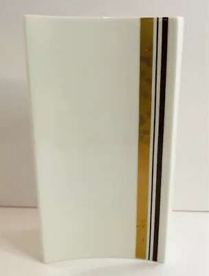 Michael Lax Mikasa Bone China Vase Gold Rush Brown A7724 Art Deco Style 6 X 3.5  • $24.99