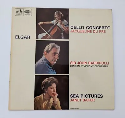 ASD 655 Elgar Cello Concerto Jacqueline Du Pre Barbirolli EMI Stereo B/w NM • £14.95