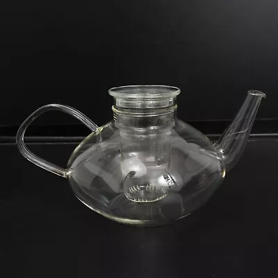 Vintage Schott Mainz Jena Er Glas Clear Glass Tea Pot W/ Infuser And Lid Germany • $94.95