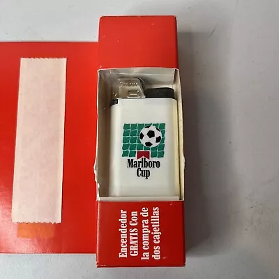 Rare Vintage 1990s Marlboro World Cup Lighter Advertising Cigarette Giveaway NOS • $29.77