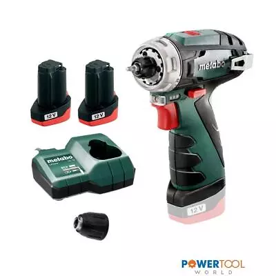 £78.95 • Buy Metabo PowerMaxx BS Basic 12v Cordless Drill Driver Inc 2x 2.0Ah Batteries