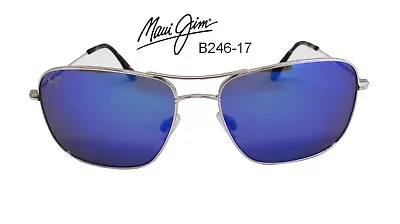 New Maui Jim WIKI WIKI Blue Hawaii Silver Sunglasses 59mm  B246-17 $319 • $189.99